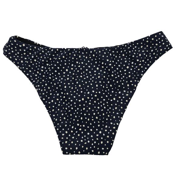 J. Crew Womans size XS Hipster Bikini Swimsuit Bottom Navy/White Polka Dot NEW - Picture 3 of 8